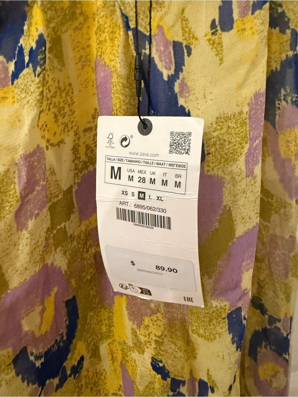 ZARA Yellow Floral Halter Maxi Dress M | Backless Summer Vacation Resort Dress - Picture 8 of 8